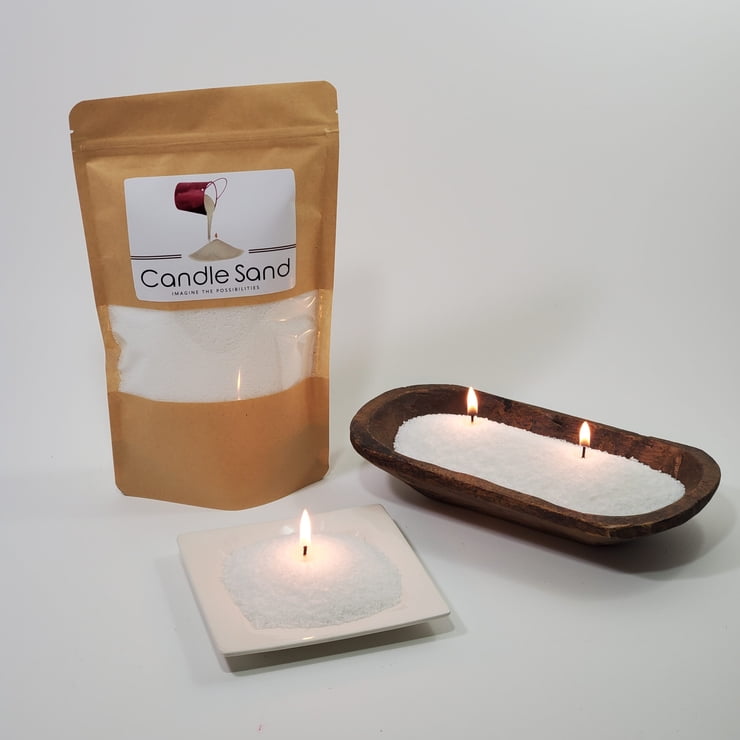 BEST SELLER - Candle Sand White (Premium Quality), 2 wicks included