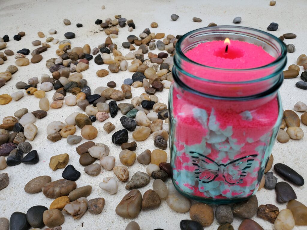 Candlesand in glass jars